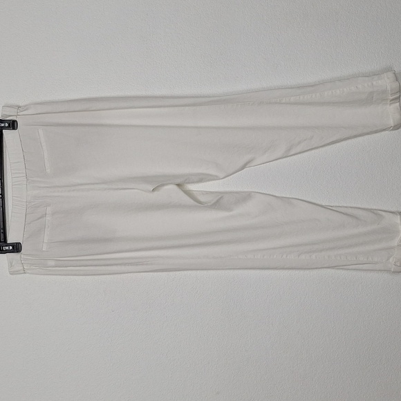 J. Jill White Linen Blend Coastal High Rise Stretch Trouser Pants Size L Tall - Picture 4 of 12